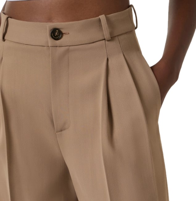 Elisabetta Franchi Trousers Argilla Bruin