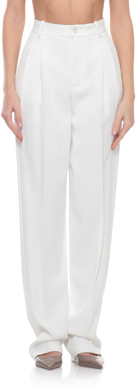 Elisabetta Franchi Trousers Ivory Wit