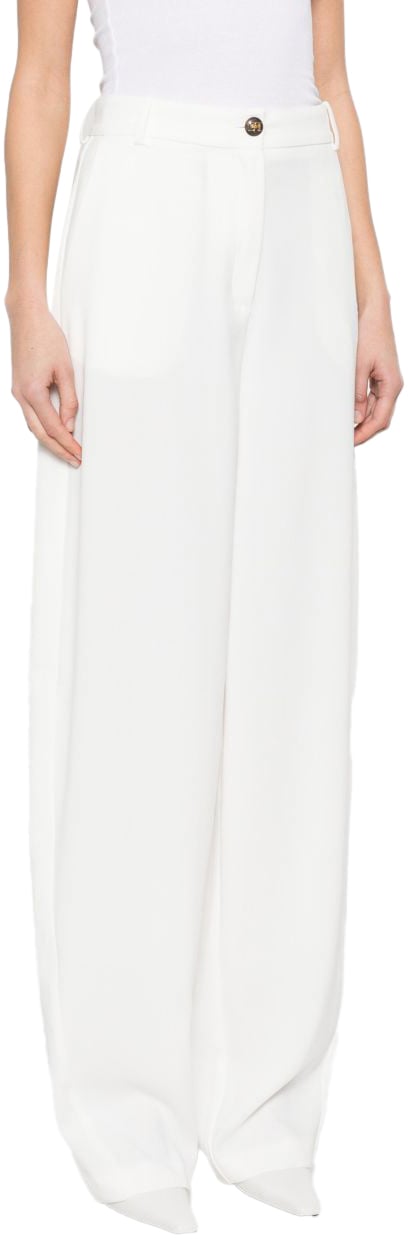 Elisabetta Franchi Trousers Ivory Wit