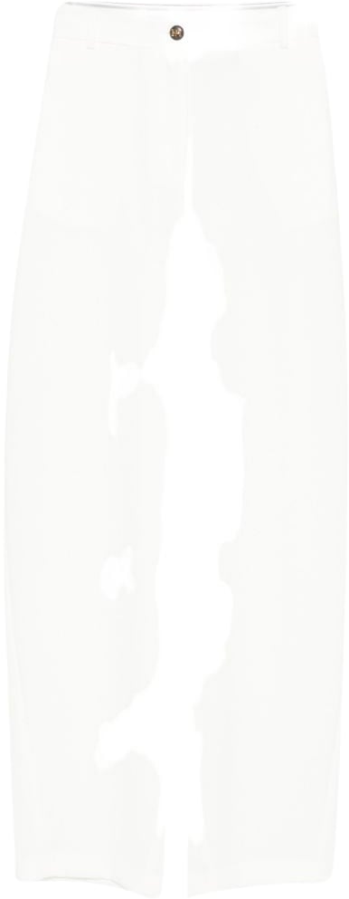 Elisabetta Franchi Trousers Ivory Wit