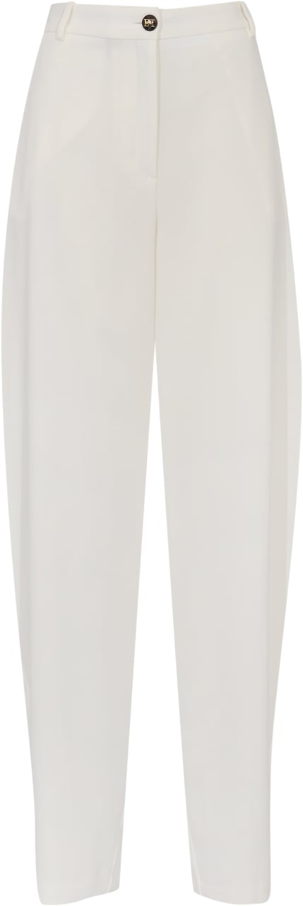 Elisabetta Franchi Trousers Ivory Wit