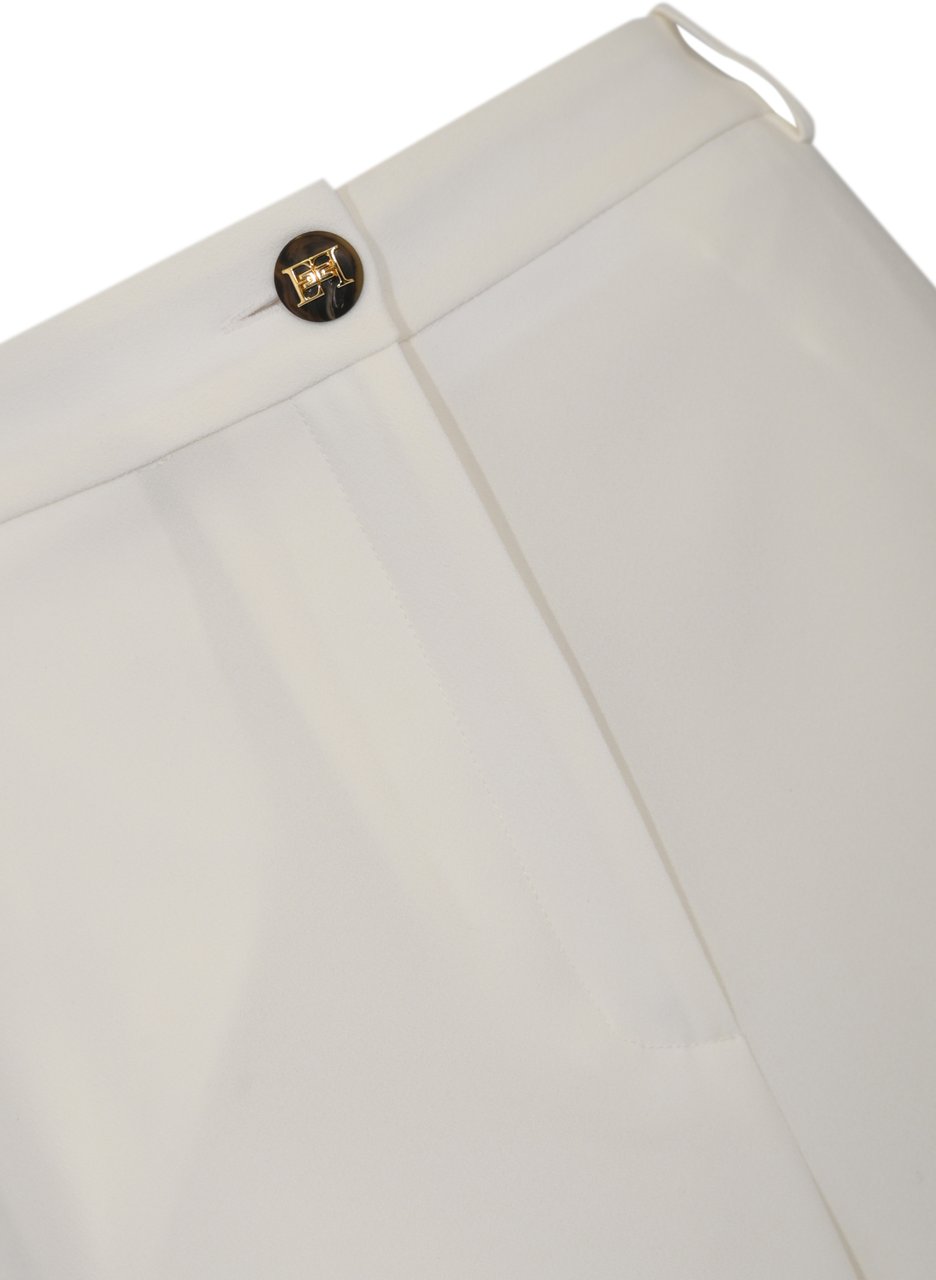Elisabetta Franchi Trousers Ivory Wit