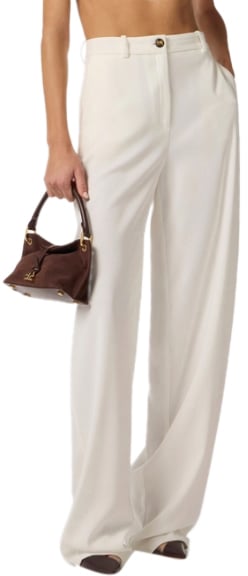 Elisabetta Franchi Trousers Ivory Wit