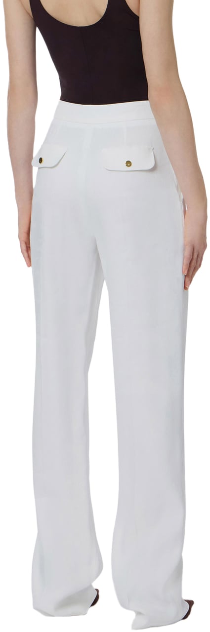 Elisabetta Franchi Trousers Ivory Wit