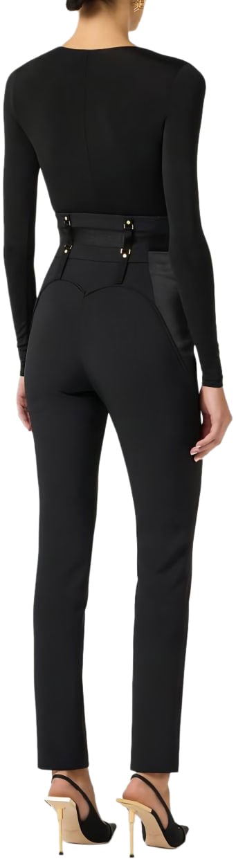 Elisabetta Franchi Trousers Black Zwart