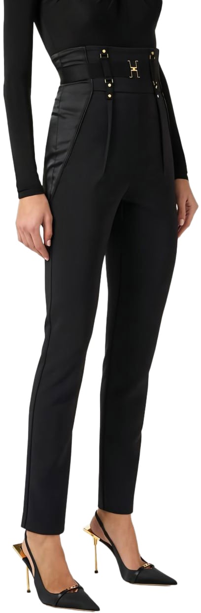 Elisabetta Franchi Trousers Black Zwart