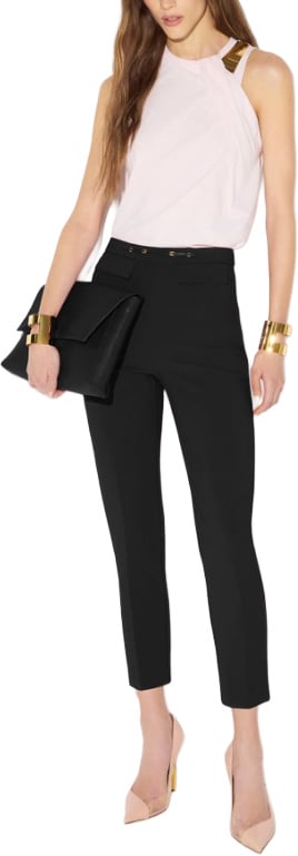 Elisabetta Franchi Trousers Nero Zwart
