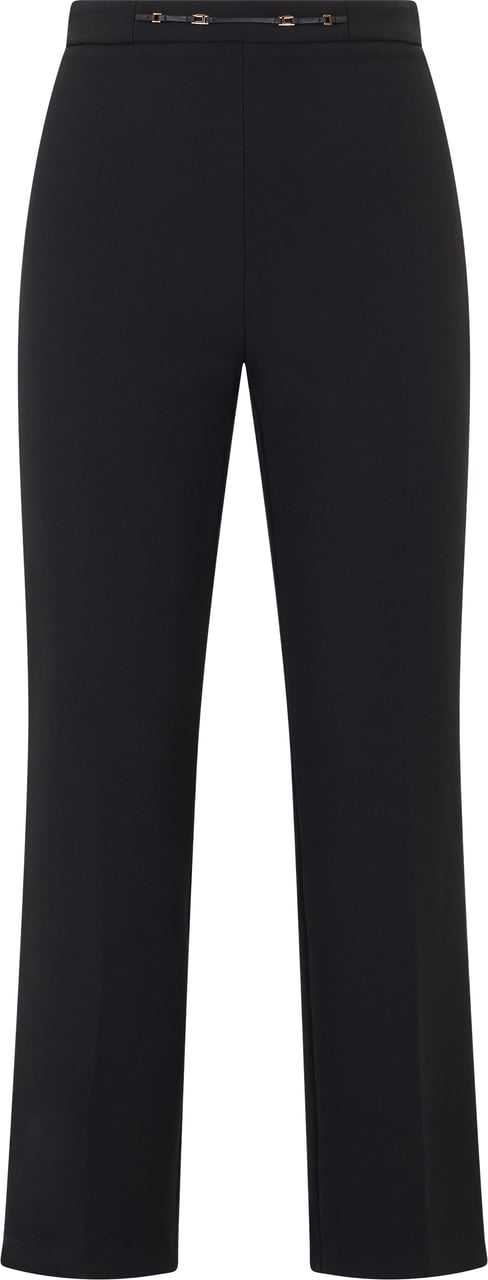 Elisabetta Franchi Straight leg pants Zwart