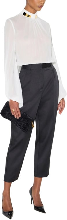Elisabetta Franchi Trousers Nero Zwart