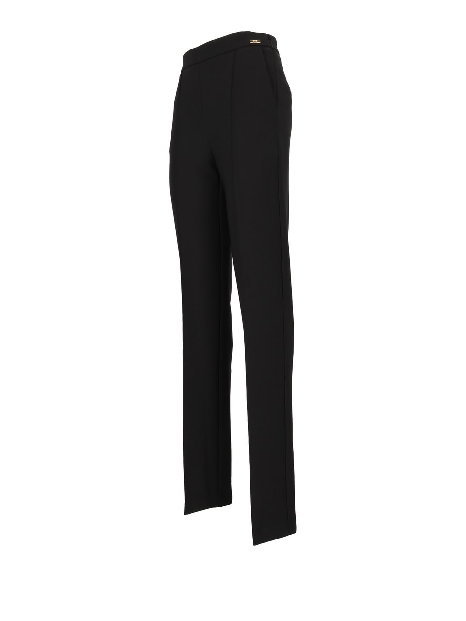 Elisabetta Franchi Straight-Leg Tailored Pants With Minimalist Design Zwart