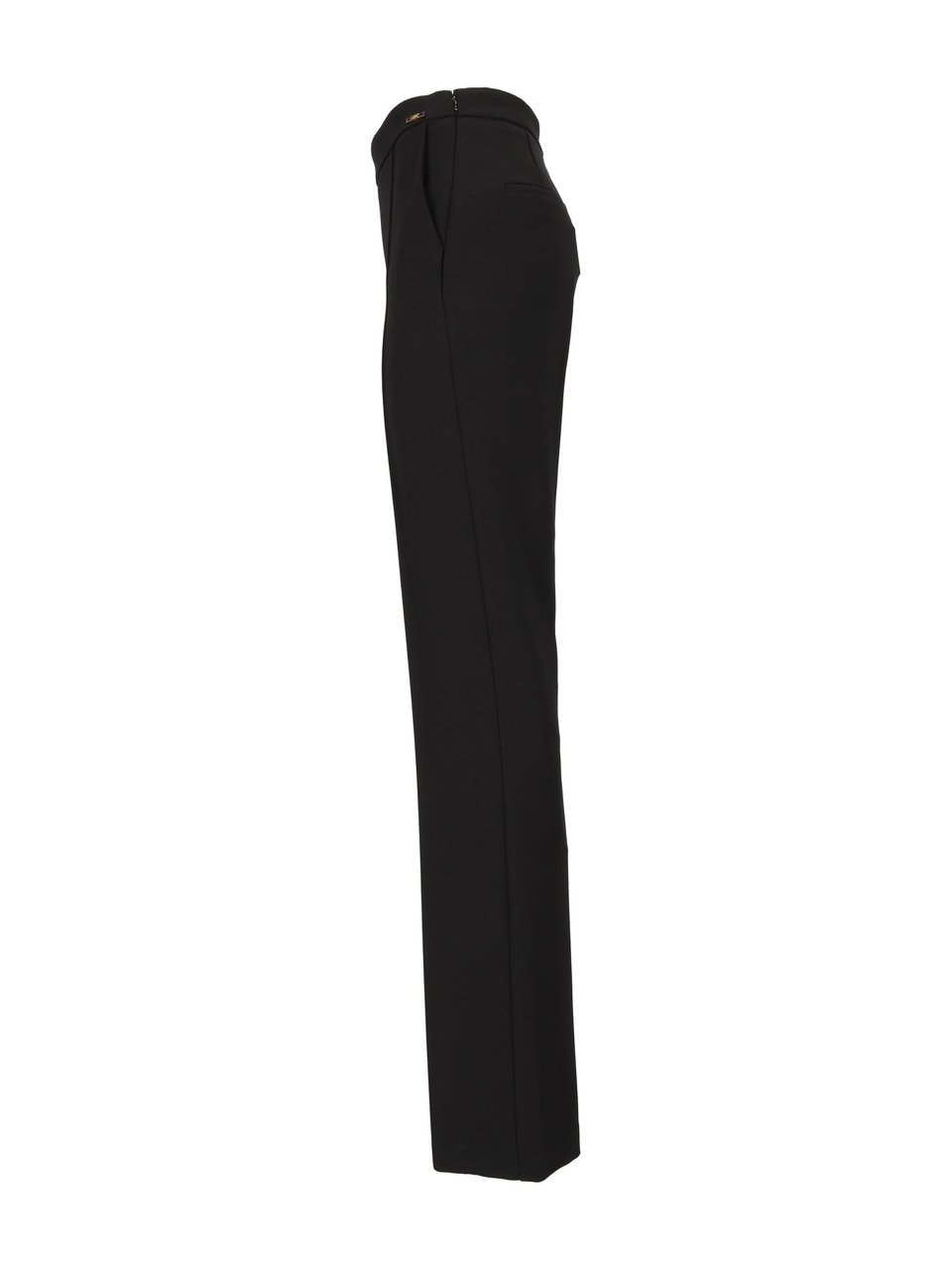 Elisabetta Franchi Straight-Leg Tailored Pants With Minimalist Design Zwart