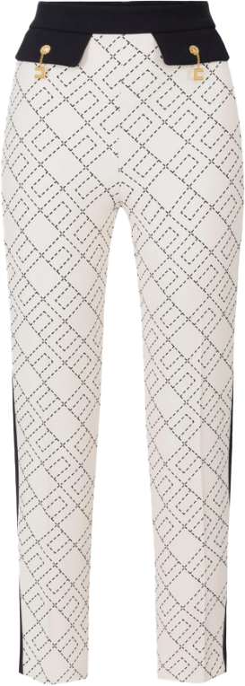 Elisabetta Franchi Trousers Lattenero Zwart