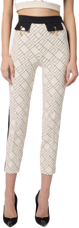 Elisabetta Franchi Trousers Lattenero Zwart