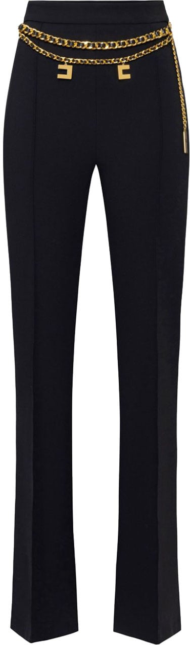 Elisabetta Franchi Trousers Black Zwart