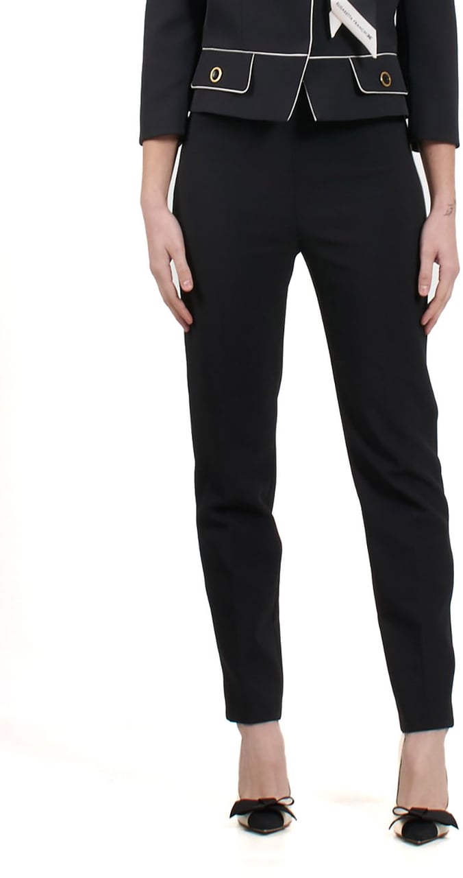 Elisabetta Franchi Trousers Nero Burro Zwart