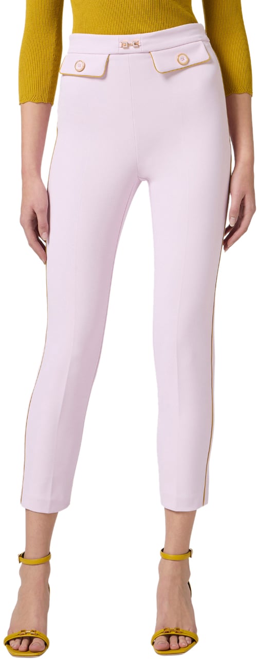 Elisabetta Franchi Trousers Quarzocurry Goud