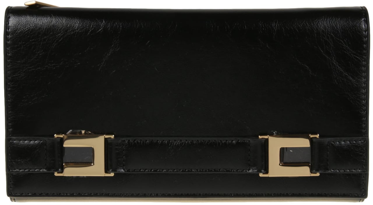 Elisabetta Franchi Chain Wallet Bag Black Zwart