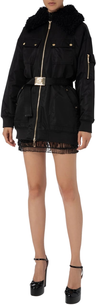 Elisabetta Franchi Coats Black Zwart