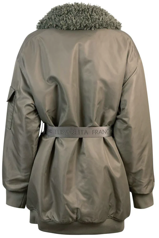Elisabetta Franchi Coats Army Groen