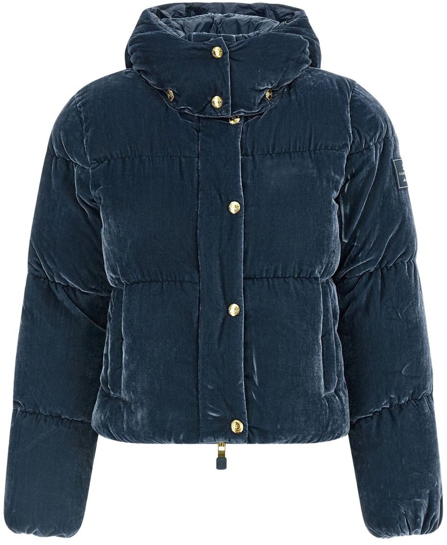 Elisabetta Franchi Coats Blue Blauw