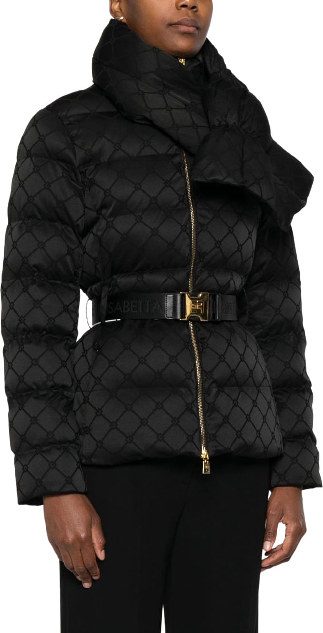 Elisabetta Franchi Coats Black Zwart