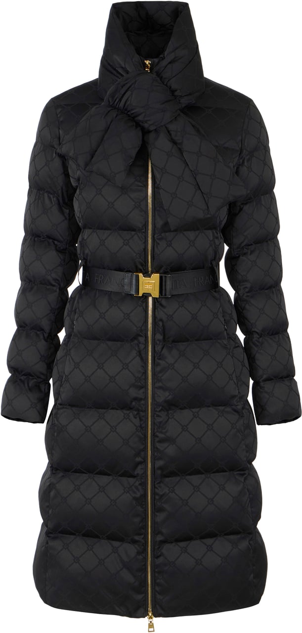 Elisabetta Franchi Coats Black Zwart