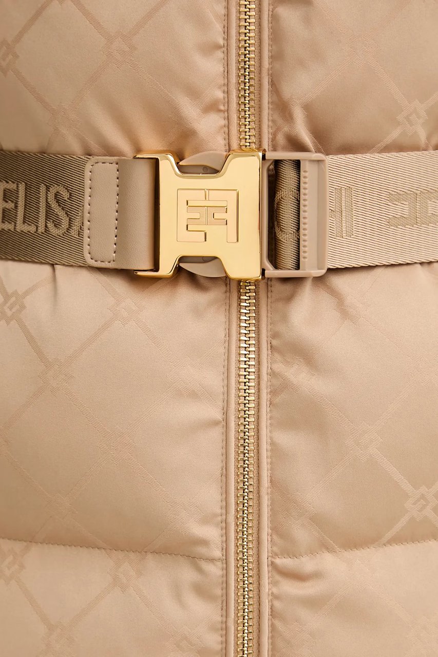 Elisabetta Franchi Coats Honey Geel