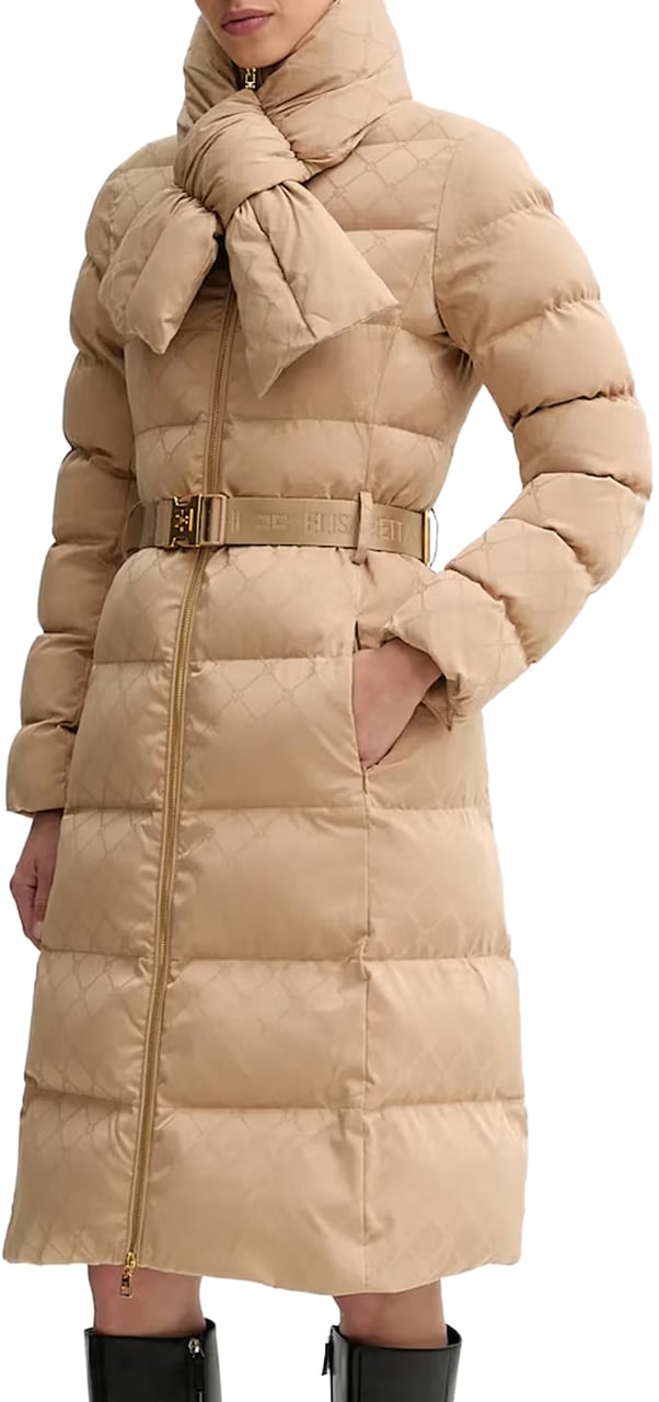 Elisabetta Franchi Coats Honey Geel