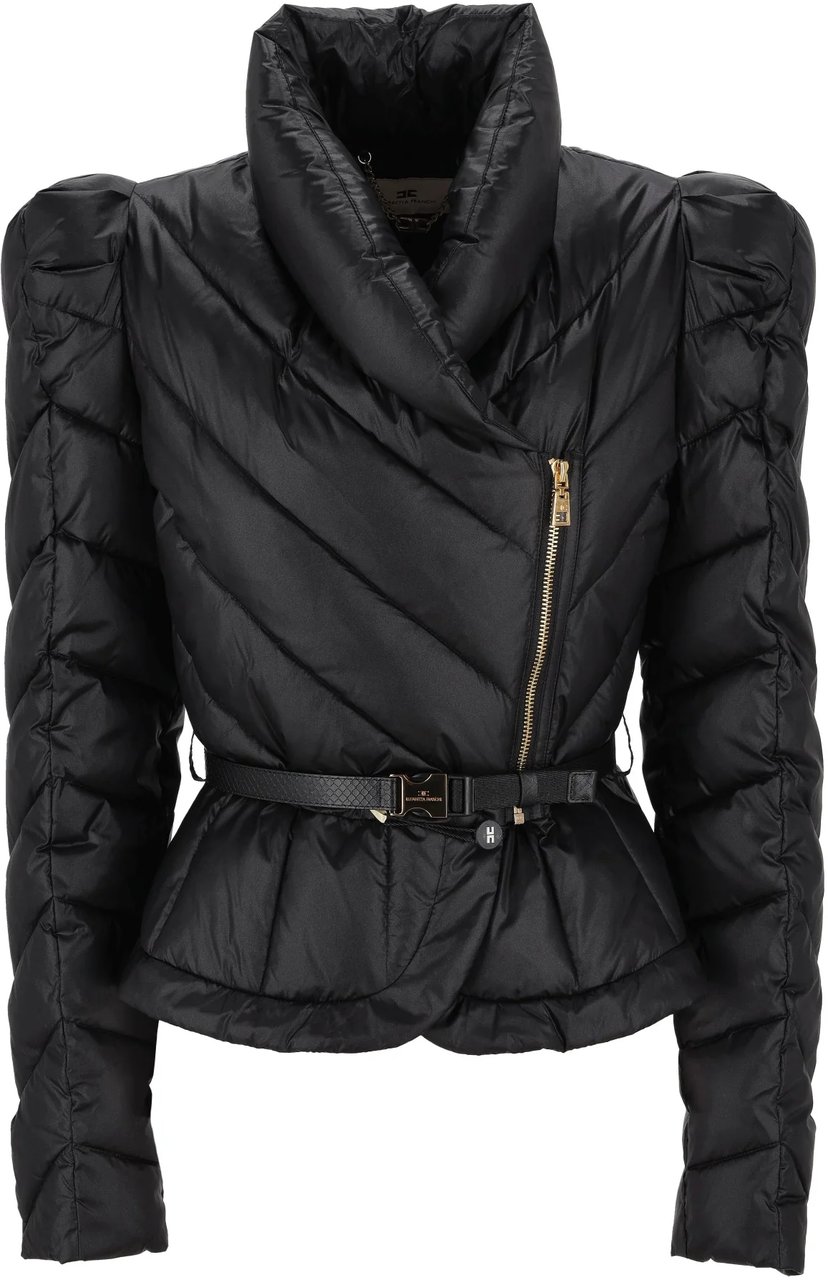 Elisabetta Franchi Coats Black Zwart