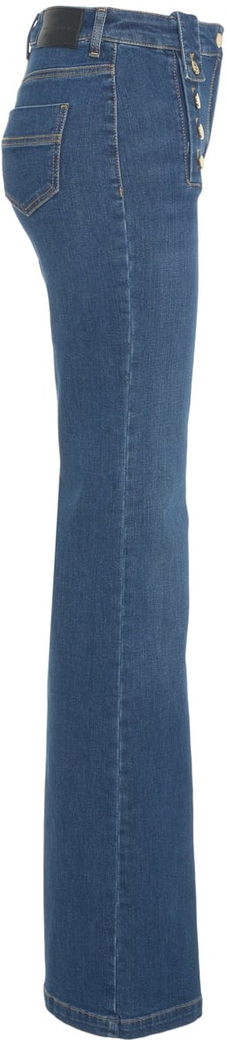 Elisabetta Franchi Jeans with decorative buttons Blauw