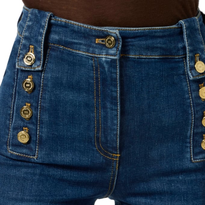 Elisabetta Franchi Jeans Denim Blauw