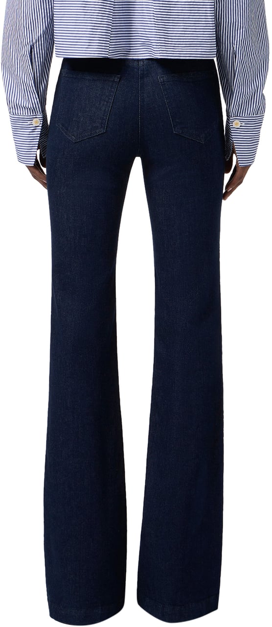 Elisabetta Franchi Trousers Blue Denim Blauw