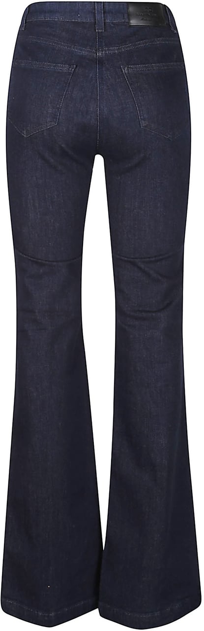 Elisabetta Franchi Wide Leg Jeans Blue Blauw