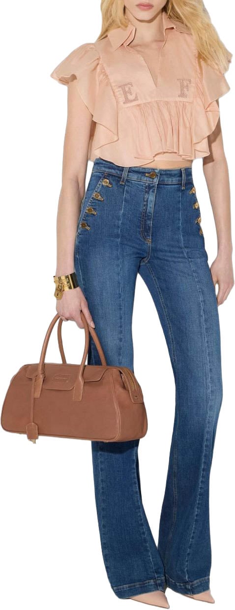 Elisabetta Franchi Jeans Navy Blauw