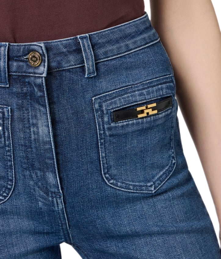 Elisabetta Franchi Jeans Denim Blauw