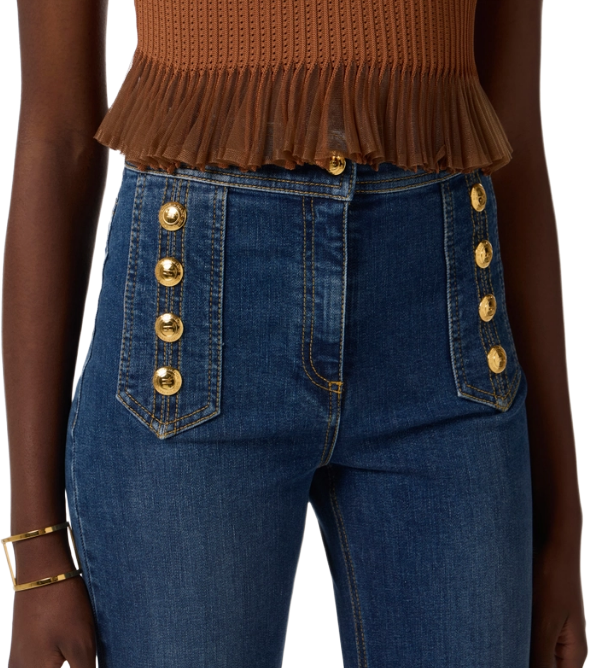 Elisabetta Franchi Jeans Denim Blauw