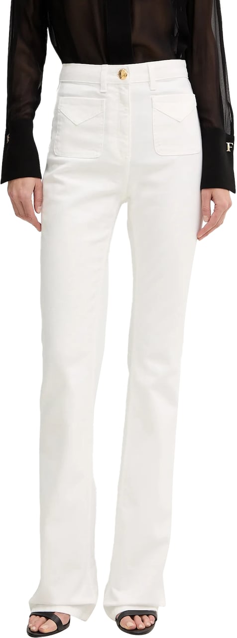 Elisabetta Franchi Jeans Ivory Wit