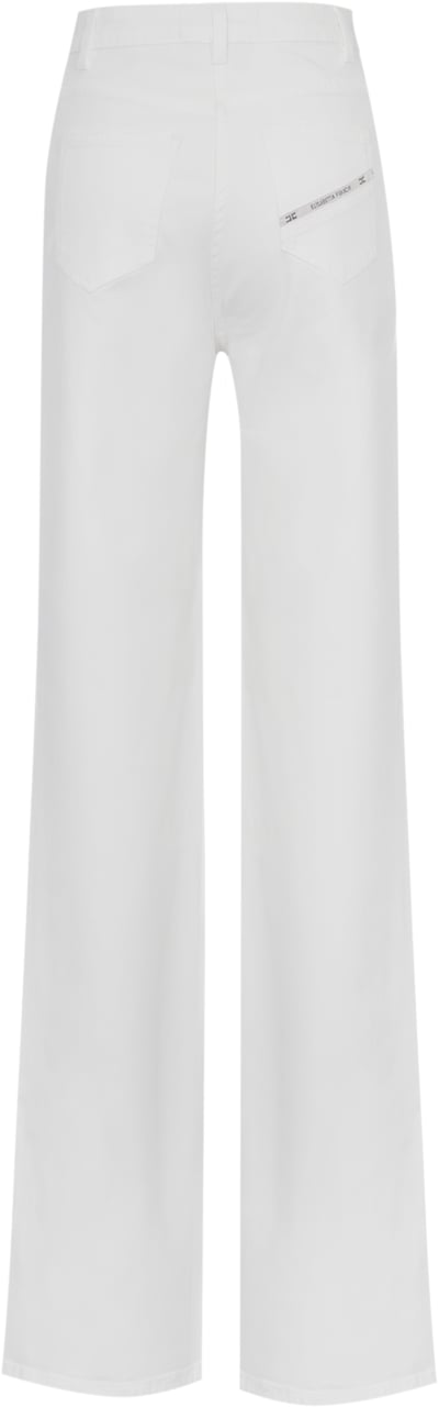 Elisabetta Franchi Trousers Ivory Wit