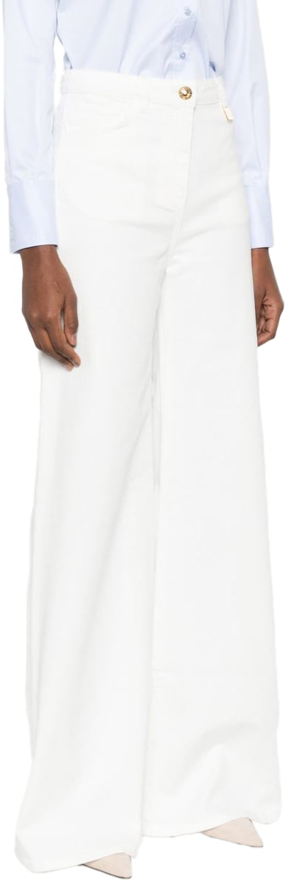 Elisabetta Franchi Jeans Ivory Wit