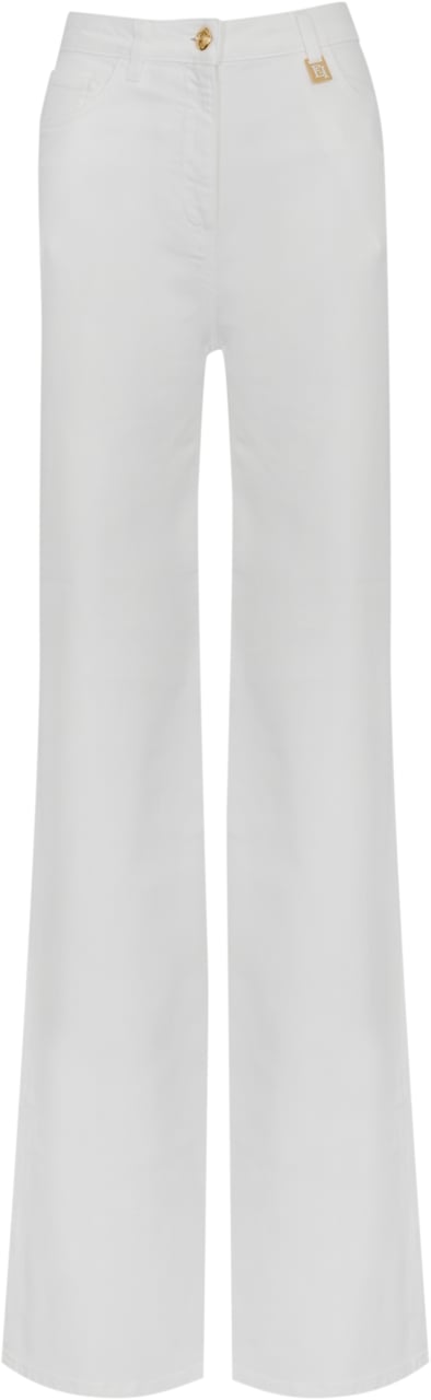 Elisabetta Franchi Trousers Ivory Wit