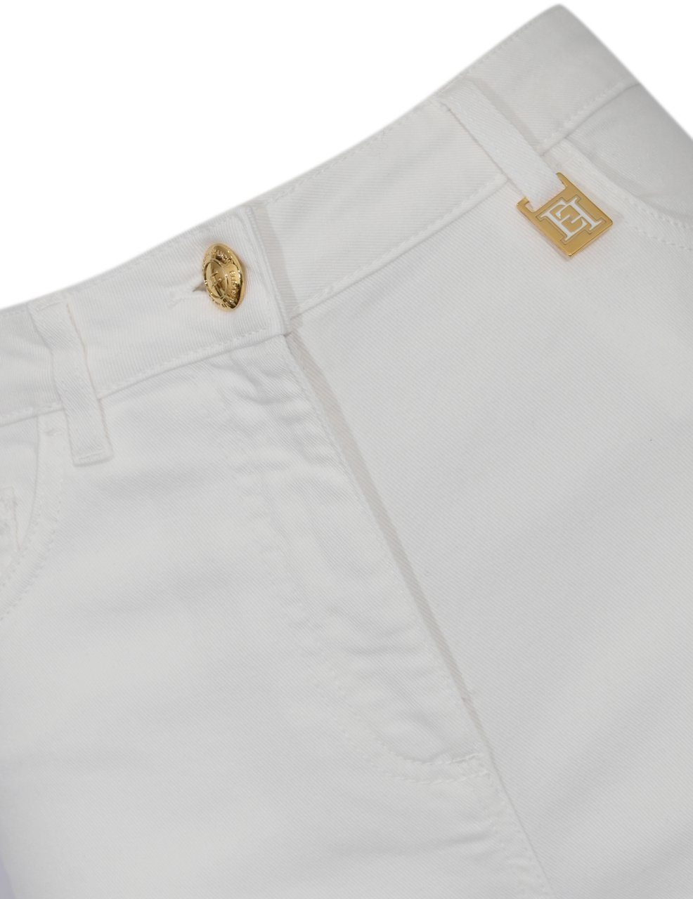 Elisabetta Franchi Trousers Ivory Wit