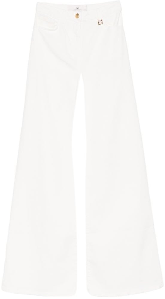 Elisabetta Franchi Jeans Ivory Wit