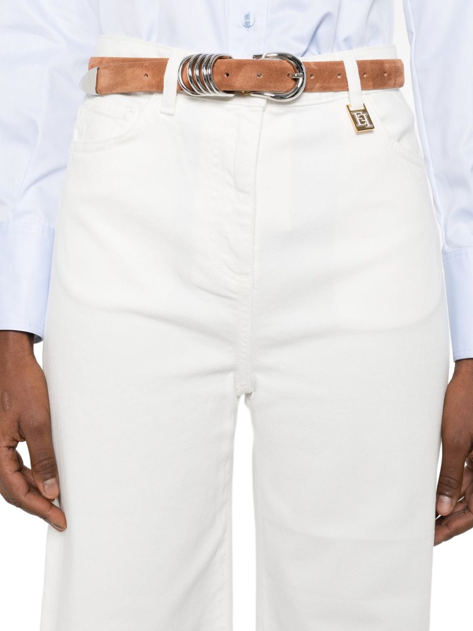 Elisabetta Franchi Jeans Avorio Beige