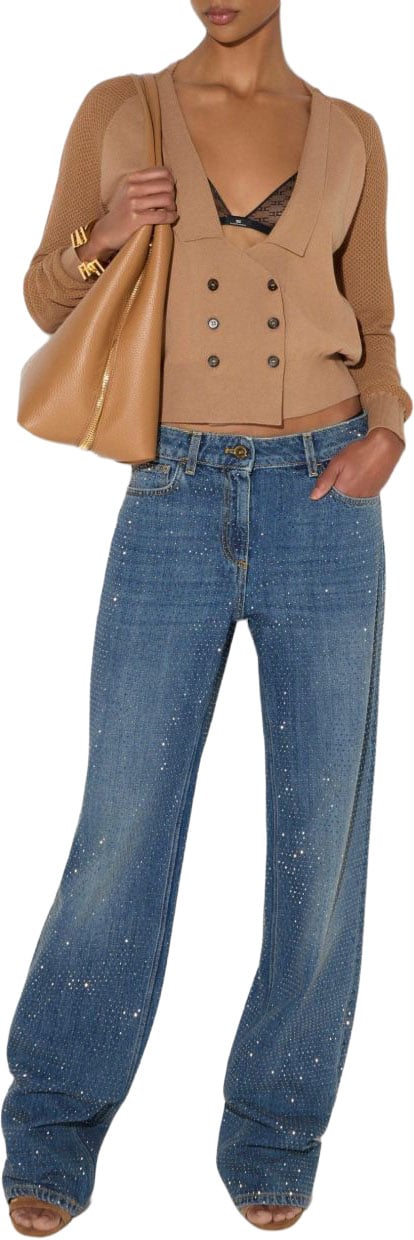 Elisabetta Franchi Jeans Navy Blauw
