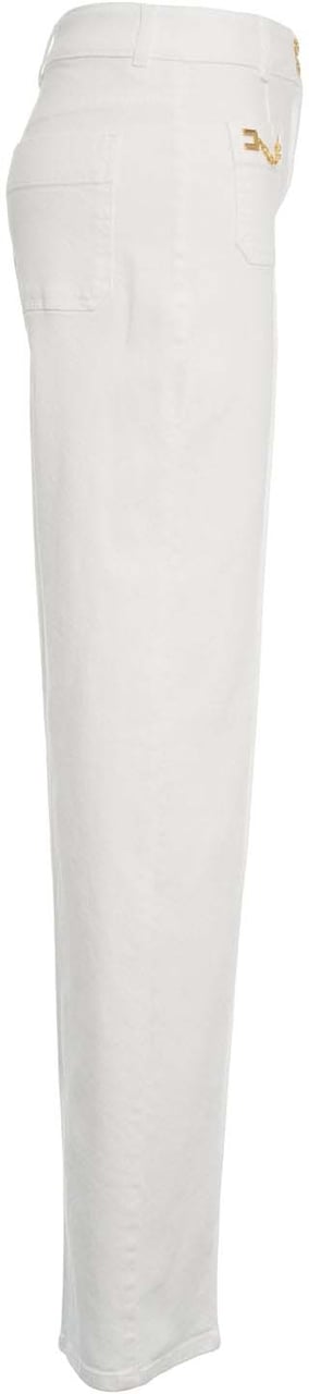 Elisabetta Franchi Jeans with logo detail Wit