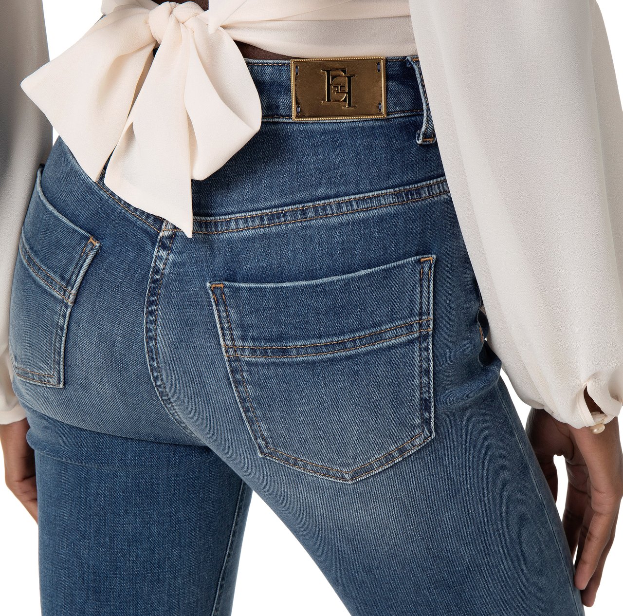 Elisabetta Franchi Jeans Denim Blauw