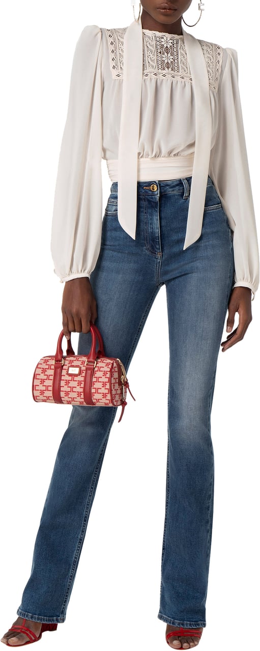 Elisabetta Franchi Jeans Denim Blauw
