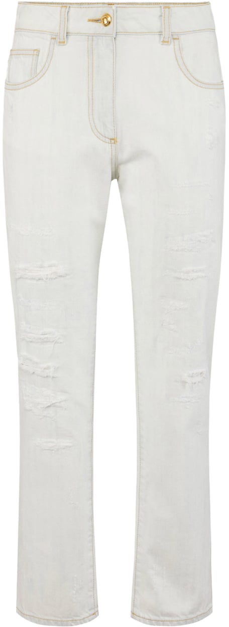 Elisabetta Franchi Jeans Bleached Destroyed Divers