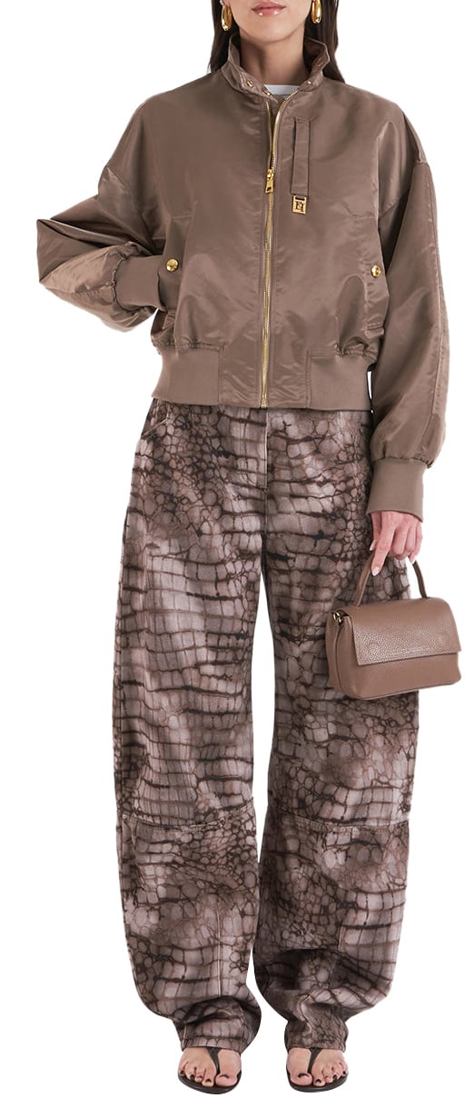Elisabetta Franchi Python-effect jeans Bruin