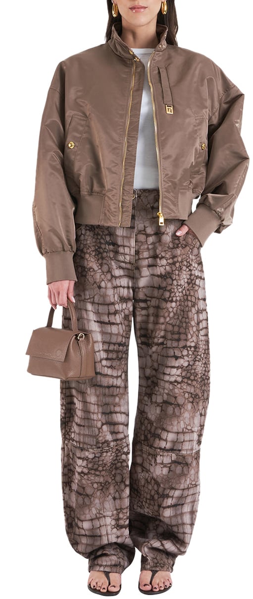 Elisabetta Franchi Python-effect jeans Bruin